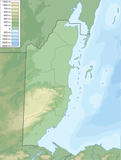 Map showing the location of Hol Chan Marine Reserve