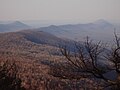 Looking north from summit. Cove Mountain is to the left and Tuscarora Mountain to the right.