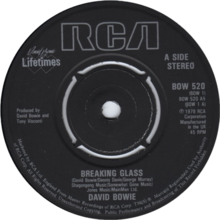 Description de l'image Breaking Glass by David Bowie UK vinyl single.png.