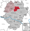 Lage der Gemeinde Burgpreppach im Landkreis Haßberge