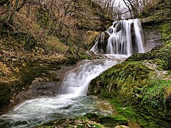 La grande cascade sur l'Audeux.