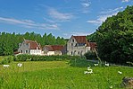 Vue générale des bâtiments depuis le sud.