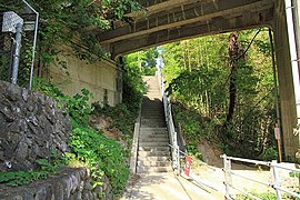 秩父橋橋架下遊歩道。