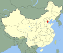 Location map of Tianjin.