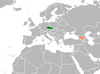 Location map for the Czech Republic and Georgia (country).