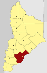 Dipartimento di Collón Curá – Mappa