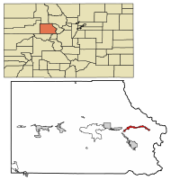Location of Vail in Eagle County, Colorado