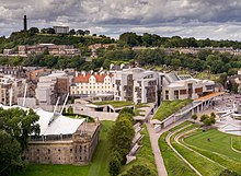 The Scottish Parliament Building is situated in Scotland's capital city, Edinburgh Edinburgh Scottish Parliament-20110902-RM-155721.jpg