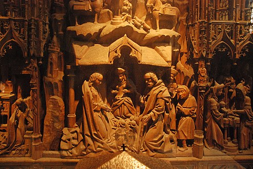 Partie centrale du retable de la Nativité.