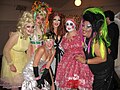 San Francisco Faux Queens From Left: Kegal Kater, L'Ron Hubby, Trixxie Carr, Fauxnique, Hoku Mama Swamp, Holy McGrail at the Trannyshack Kiss Off Party August 23, 2008.