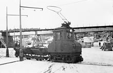 Pikku-Passi, a small electric locomotive of the Finlayson company in Tampere, Finland, in 1950s Finlaysonin sahkoveturi Pikku-Passi 1950-luvulla. Kuva Vapriikin kuva-arkisto. (16408774116).jpg
