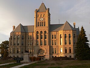 Das Gage County Courthouse in Beatrice, gelistet im NRHP Nr. 89002226[1]