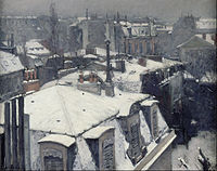 Vista de tejados. Efecto de nieve (1878), Museo de Orsay, París