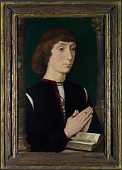 Jove pregant 1475 Oli sobre taula de roure. 39 x 25,4 cm National Gallery, Londres (Cat.95).[92]