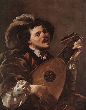 ヘンドリック・テル・ブルッヘンの『リュート奏者』 (1624年)