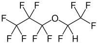 Strukturformel von Heptafluorpropyl-1,2,2,2-tetrafluorethylether