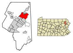 Location of Archbald in Lackawanna County, Pennsylvania