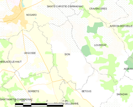 Mapa obce Sion