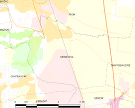 Mapa obce Ménétrol