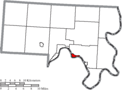 Location of Syracuse in Meigs County