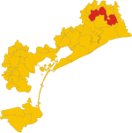 Map of comune of Portogruaro (metropolitan city of Venice, region Veneto, Italy).svg