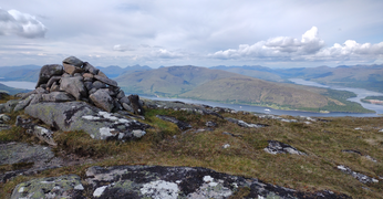 Westward panorama with Loch Linnhe and Loch Eil