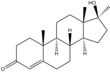 Estrutura química de Metiltestosterona