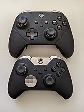 Series 2 (top) and original Elite (bottom) controllers Microsoft Elite Controllers- Series 2 (top), original (bottom).jpg