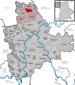 Läget för Mittelsinn i Landkreis Main-Spessart