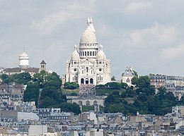 D'Basilique du Sacré-Cœur op der Butte Montmartre.