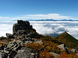 金峰山 山頂の五丈岩