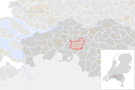 Locatie van de gemeente Tilburg (gemeentegrenzen CBS 2016)