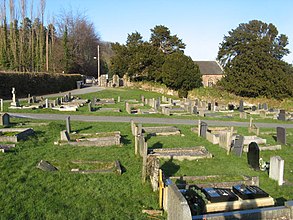 View of graveyard