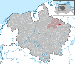 Läget för kommunen Nustrow i Landkreis Rostock