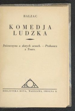 Okładka lub karta tytułowa