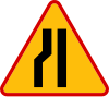 A-12c "road narrows — on the left"