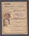 A colonial French driver's license issued in Saigon, Cochinchina, French Indochina that was valid throughout all French territories (1938).