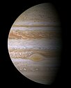 Planet Jupiter, a gas giant