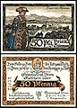 50 Pfennig Notgeldschein von Prien am Chiemsee (1920)