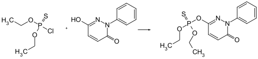 Synthese von Pyridaphenthion