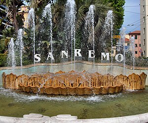 English: Fountain in Sanremo, Italy