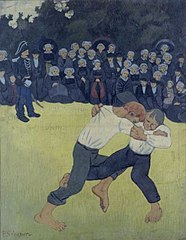 La Lutte bretonne (1890-1891), huile sur toile, 92 x 73 cm, musée d'Orsay, Paris.