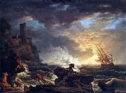 Shipwreck , by Claude Joseph Vernet.