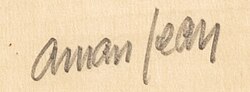 Edmond Aman-Jeans signatur