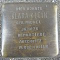 Stolperstein für Klara Klein geb. Michel