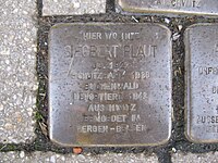 der Stolperstein für Siegbert Plaut