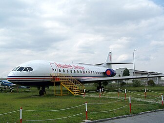 Le musée de l'aviation de Yeşilköy expose la 253e Caravelle de production. Immatriculée [TC-ABA], cet appareil vola jusque dans les années 1990 sous les couleurs d'Istanbul Airlines. (définition réelle 2 576 × 1 932)