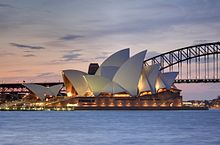 The Sydney Opera House was completed in 1973 and declared a UNESCO World Heritage Site in 2007, making it the youngest building to have received the designation. Sydney Opera House, botanic gardens 1.jpg