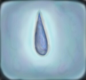 English: A painting of a teardrop I did.