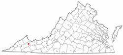 Location of Raven, Virginia